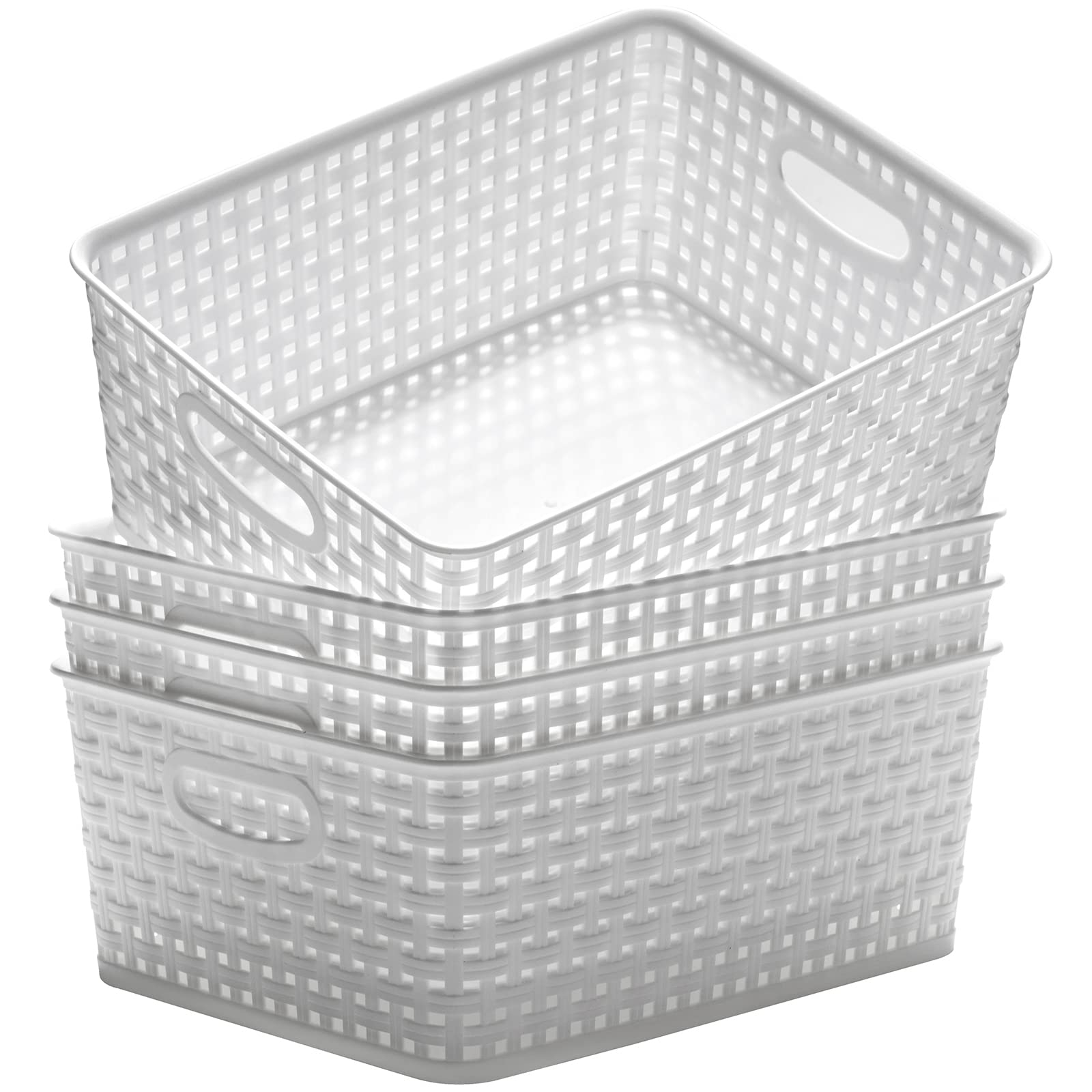 Amazon.co.jp: Eslite プラスチック収納バスケット 11.4×8.9×4.7インチ